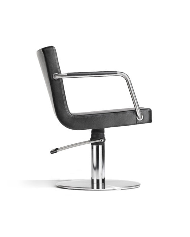Brother - Black styling chair with chrome round base